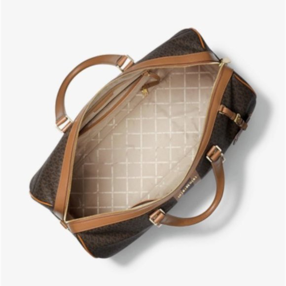 Michael Kors Bedford Travel X-Large Weekender Duffle Bag Brown/Acorn NEW SEALED - Picture 5 of 10
